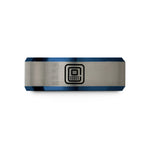 him anniversary present ideas – blue & grey tungsten bga package wedding band
