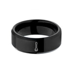 tungsten wedding bands – black tungsten muddler wedding band