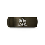 men's anniversary ring present – gunmetal & black tungsten zhangjiajie stone pillars wedding band