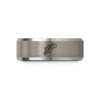 men's birthday presents ideas – black & gray tungsten bass tuners wedding band