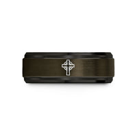 present ideas for him – gunmetal & black tungsten celtic cross wedding band