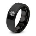 Starting Lights – Tungsten Wedding Band, 8 mm, Black Comfort-Fit Men