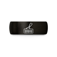 engraved rings for him – black tungsten blade switch wedding band