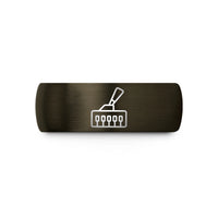cool rings for him – gunmetal & black tungsten blade switch wedding band
