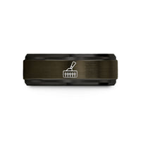 cool rings for him – gunmetal & black tungsten blade switch wedding band