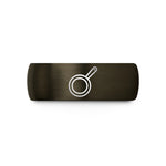 men’s wedding band designs – gunmetal & black tungsten frying pan wedding band
