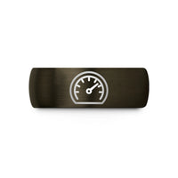 cool personalized presents him – gunmetal & black tungsten speedometer wedding band