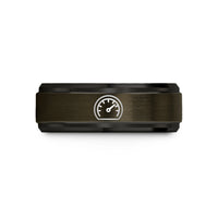 cool personalized presents him – gunmetal & black tungsten speedometer wedding band