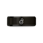 stylish men's fashion ring – black tungsten tea infuser ball wedding band
