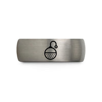 stylish men's fashion ring – gunmetal & gray tungsten tea infuser ball wedding band