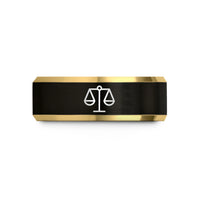 cool presents for nerds – black & gold tungsten equality wedding band
