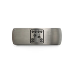 engraved rings for her – gunmetal & grey tungsten dj mixer wedding band