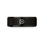 personalized presents for her – black tungsten coda mark wedding band