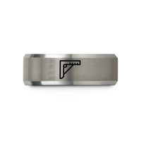 graduation present ideas her – black & grey tungsten combination square wedding band