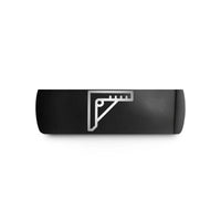 unique jewelry for her – black tungsten combination square wedding band