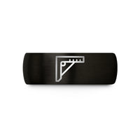 personalized presents for her – black tungsten combination square wedding band