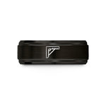 personalized presents for her – black tungsten combination square wedding band