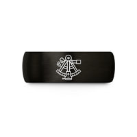 cool presents for him – black tungsten sextant wedding band