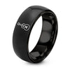 Acoustic Guitar – Tungsten Wedding Band, 8 mm, Black Comfort-Fit Unisex