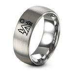 Unique Wedding Gift for Couple – gray tungsten campsite ring