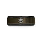 cool presents for grooms – gunmetal & black tungsten sextant wedding band