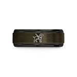 tungsten bands for couples – gunmetal & black tungsten guide dog harness wedding band