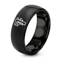 Unique Wedding Ring Set – black tungsten vernier calipers ring