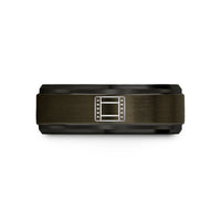 unique engraved wedding band – gunmetal & black tungsten 35mm film strip wedding band