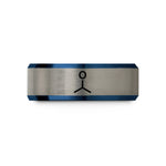 her tungsten wedding rings – blue & gray tungsten aldehyde cho wedding band