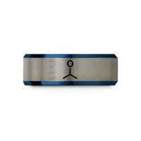 her tungsten wedding rings – blue & gray tungsten aldehyde cho wedding band