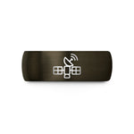 personalized rings for her – gunmetal & black tungsten gps satellite wedding band