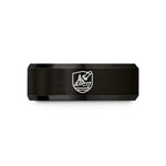 women's tungsten wedding band – black tungsten surface warfare pin wedding band