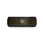 modern wedding rings her – gunmetal & black tungsten waterfall pin wedding band