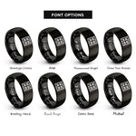 font options for inside engraving on black united kingdom flag rings