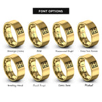 font options for inside engraving on gold united kingdom flag rings