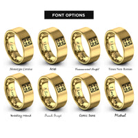 font options for inside engraving on gold united kingdom flag rings