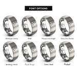 font options for inside engraving on gray united kingdom rings