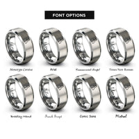 font options for inside engraving on silver united kingdom rings