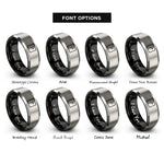 font options for inside engraving on black & grey ur rune rings