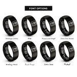 font options for inside engraving on black ur rune rings