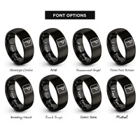 font options for inside engraving on black ur rune rings