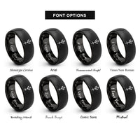 font options for inside engraving on black uranus glyph rings