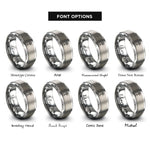 font options for inside engraving on gray uranus glyph rings