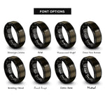 font options for inside engraving on gunmetal & black uranus glyph rings