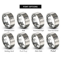 font options for inside engraving on grey uranus planet glyph rings