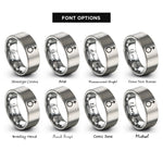 font options for inside engraving on grey uranus planetary glyph rings