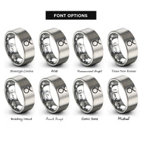 font options for inside engraving on silver uranus sigil rings