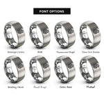 font options for inside engraving on gray urnes style knotwork rings
