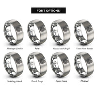 font options for inside engraving on gray urnes style knotwork rings