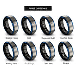 font options for inside engraving on black & blue & silver ursa major rings